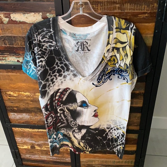 Fun printed vintage t-shirt - Picture 1 of 3